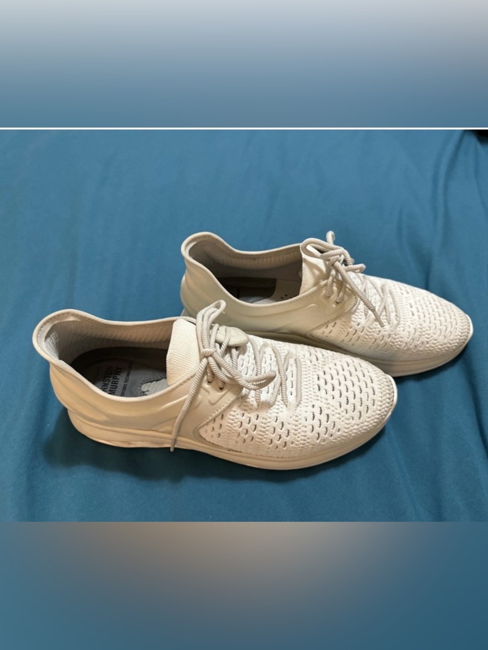 Johnston & Murphy White Knit Sneakers 7814636 Women’s 8M